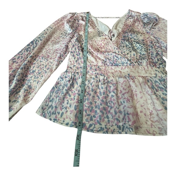 Express Floral Frenzy Pastel Smock Waist Ruffle Balloon Sleeve Mini Dress & Top - Picture 7 of 16